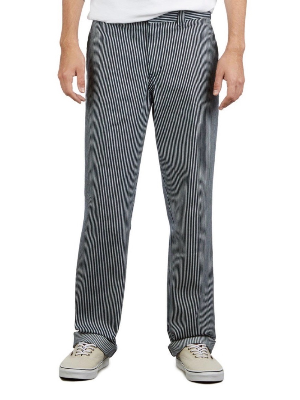Dickies '67 Collection Slim Straight Leg Pants Skater Blue White Stripe 30 x 30